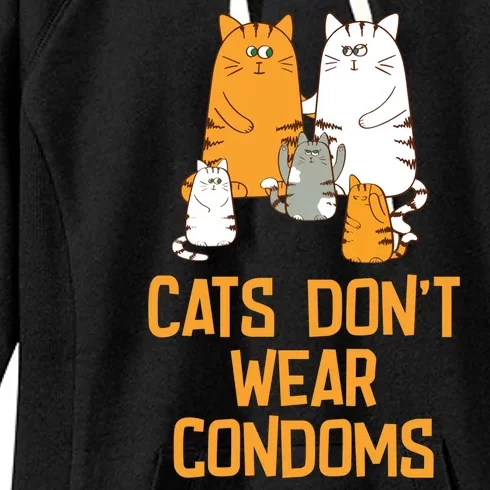 Cats DonT Wear Condoms Women's Fleece Hoodie