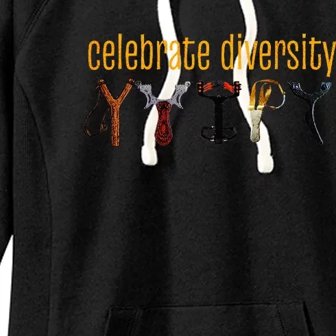 Celebrate Diversity with a Hilarious Slingshot Catapult Women's Fleece Hoodie