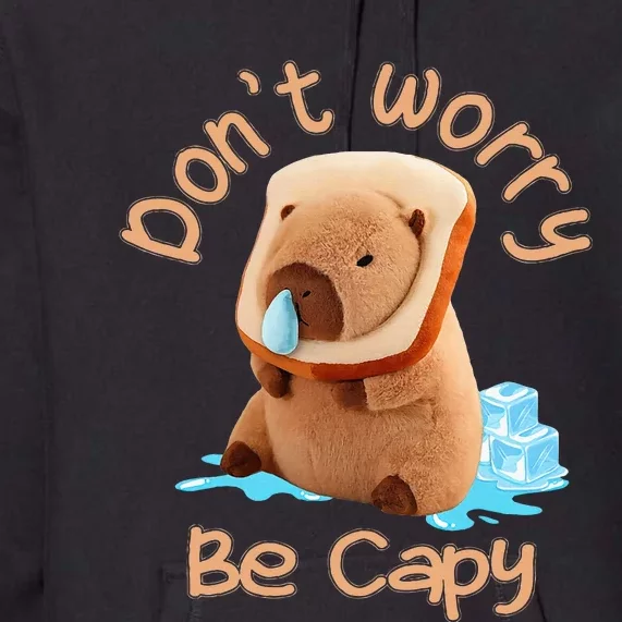 Capybara DonT Worry Be Capy Distressed Cute Premium Hoodie