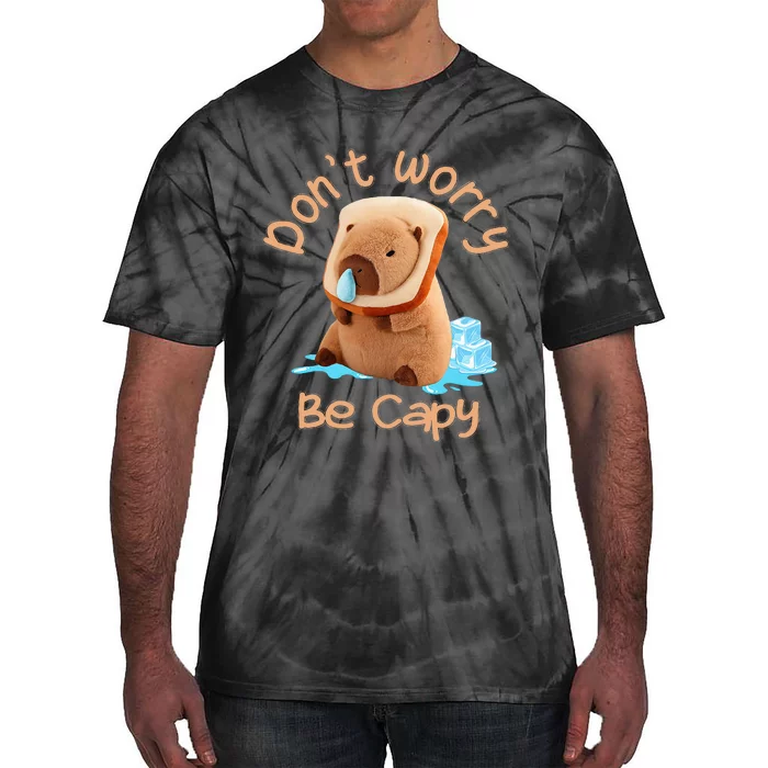 Capybara DonT Worry Be Capy Distressed Cute Tie-Dye T-Shirt