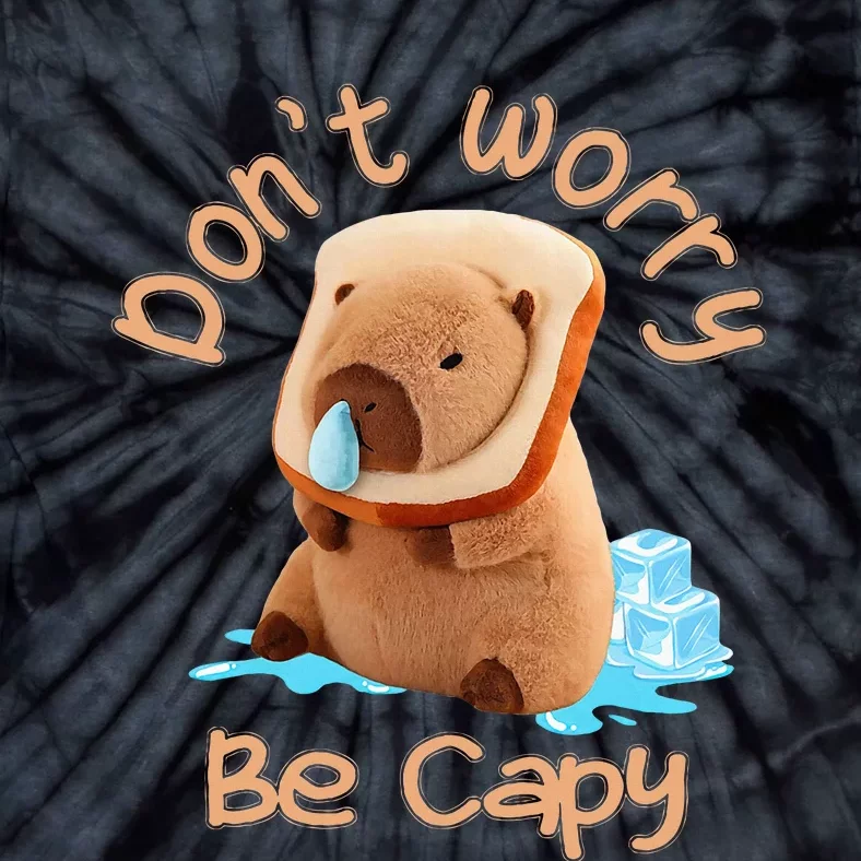 Capybara DonT Worry Be Capy Distressed Cute Tie-Dye T-Shirt