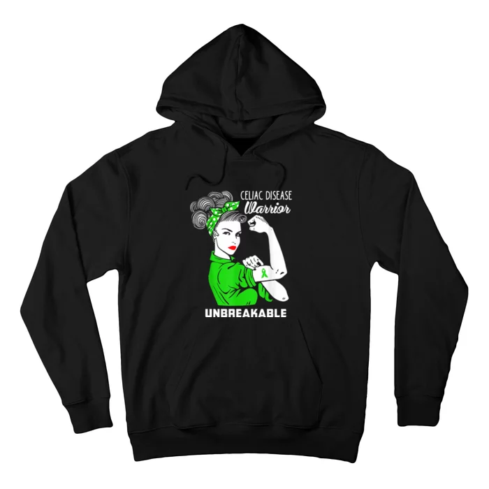 Celiac Disease Warrior Unbreakable Awareness Strong Cute Gift Hoodie