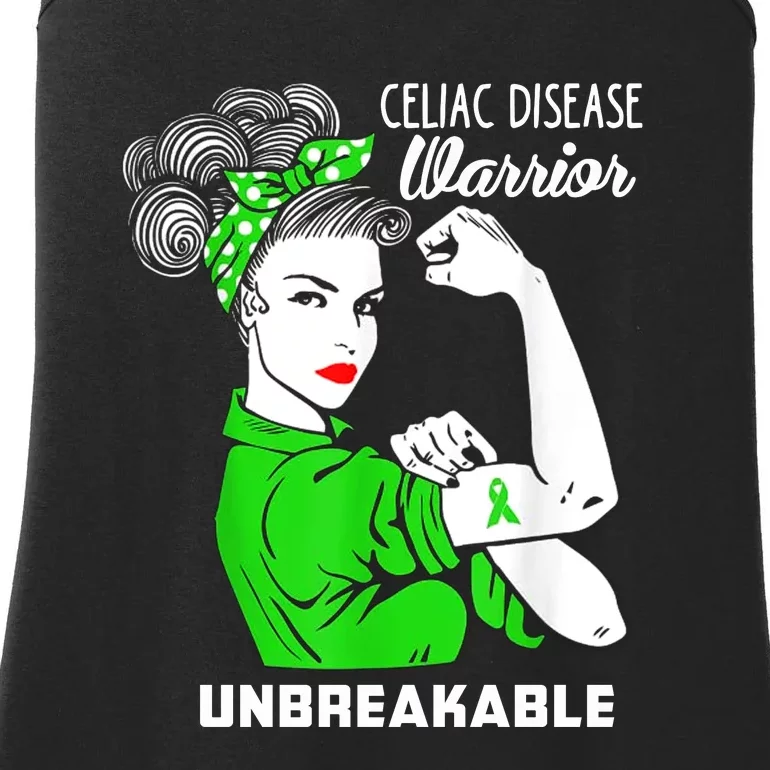 Celiac Disease Warrior Unbreakable Awareness Strong Cute Gift Ladies Essential Tank