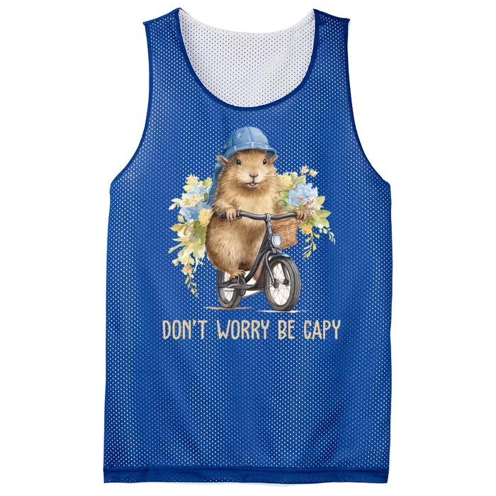 Capybara Dont Worry Be Capy Mesh Reversible Basketball Jersey Tank