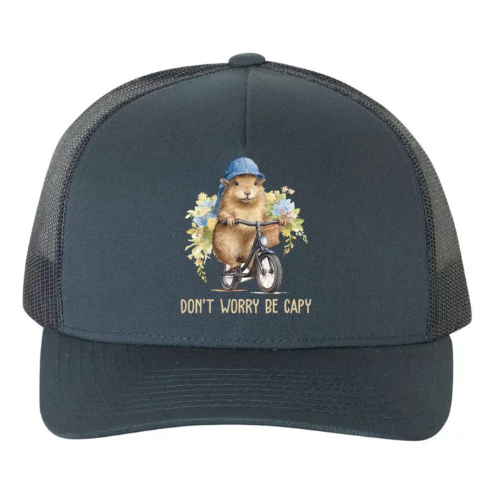 Capybara Dont Worry Be Capy Yupoong Adult 5-Panel Trucker Hat