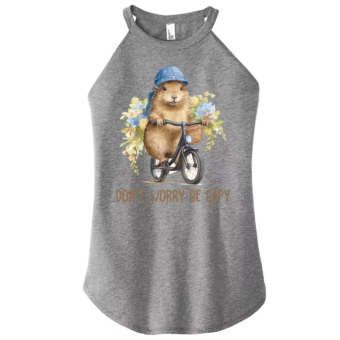 Capybara Dont Worry Be Capy Women’s Perfect Tri Rocker Tank