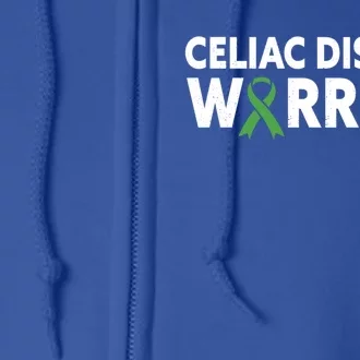 Celiac Disease Warrior Awareness Month Light Green Ribbon Gift Full Zip Hoodie