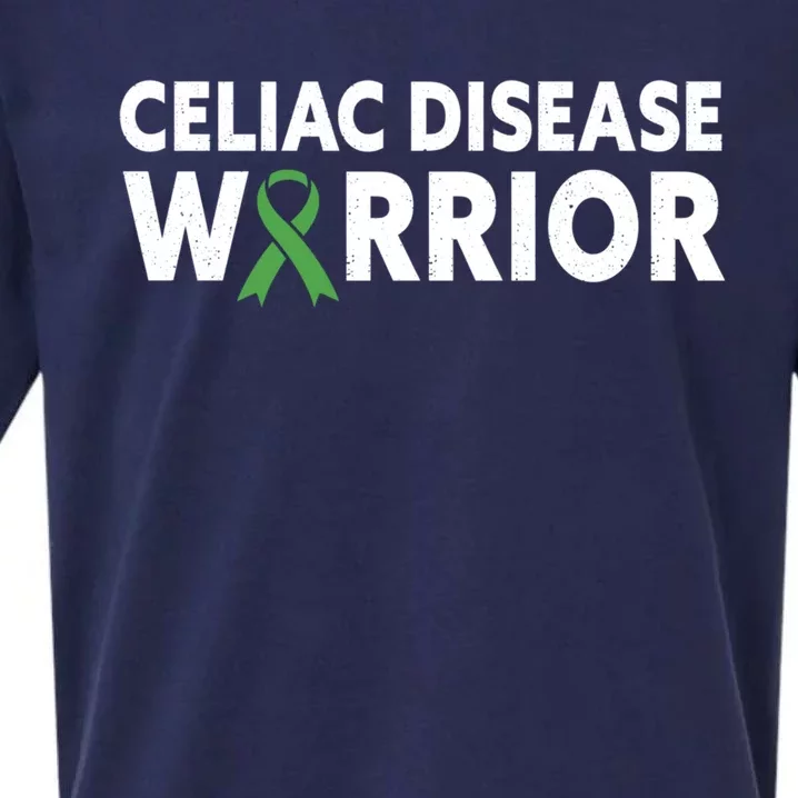 Celiac Disease Warrior Awareness Month Light Green Ribbon Gift Sueded Cloud Jersey T-Shirt