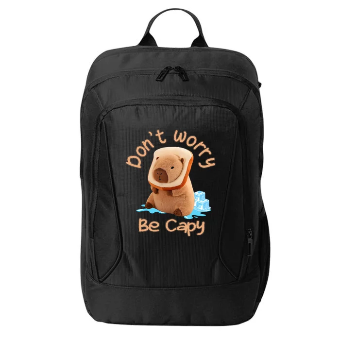 Capybara Dont Worry Be Capy Distressed Capybara Lovers Cute Animal Gift City Backpack