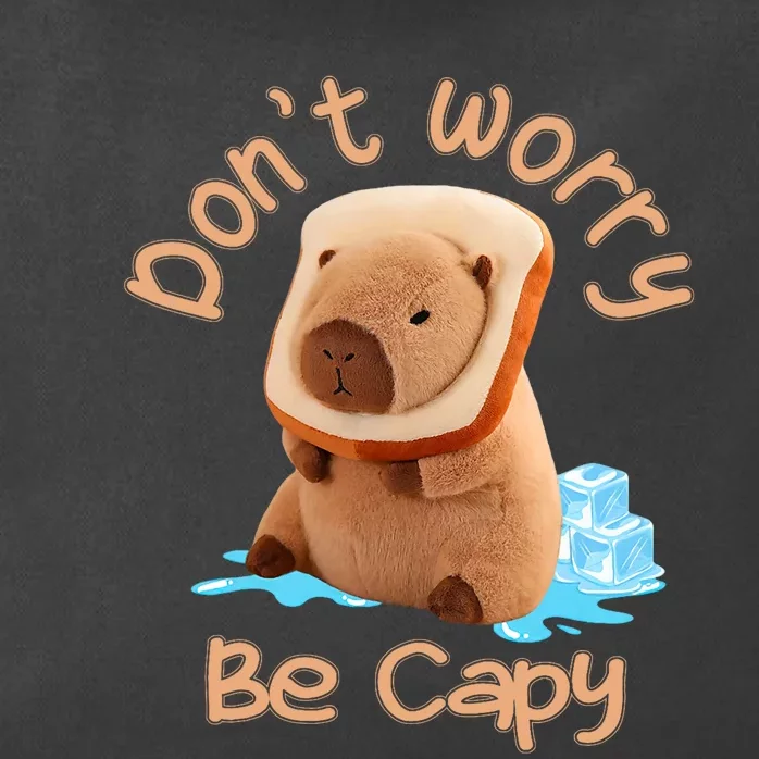 Capybara Dont Worry Be Capy Distressed Capybara Lovers Cute Animal Gift Zip Tote Bag