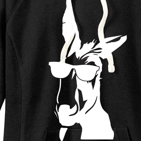 Cool Donkey With Sunglasses For Men Women Kids Boys Girls Gift Women's Fleece Hoodie