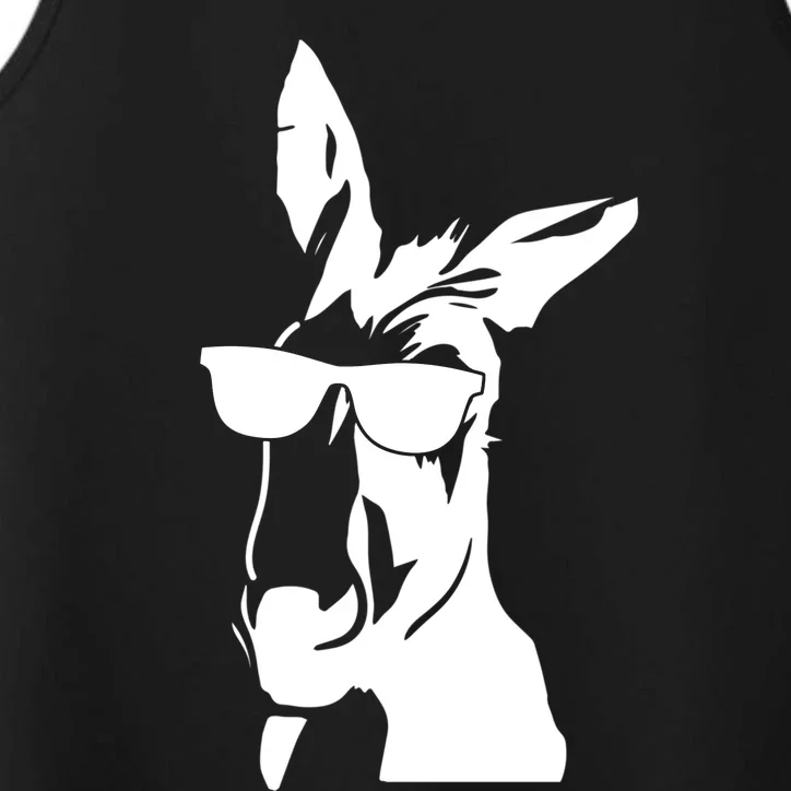 Cool Donkey With Sunglasses For Men Women Kids Boys Girls Gift Performance Tank