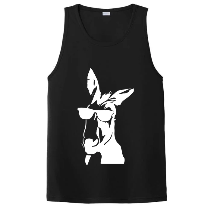 Cool Donkey With Sunglasses For Men Women Kids Boys Girls Gift Performance Tank