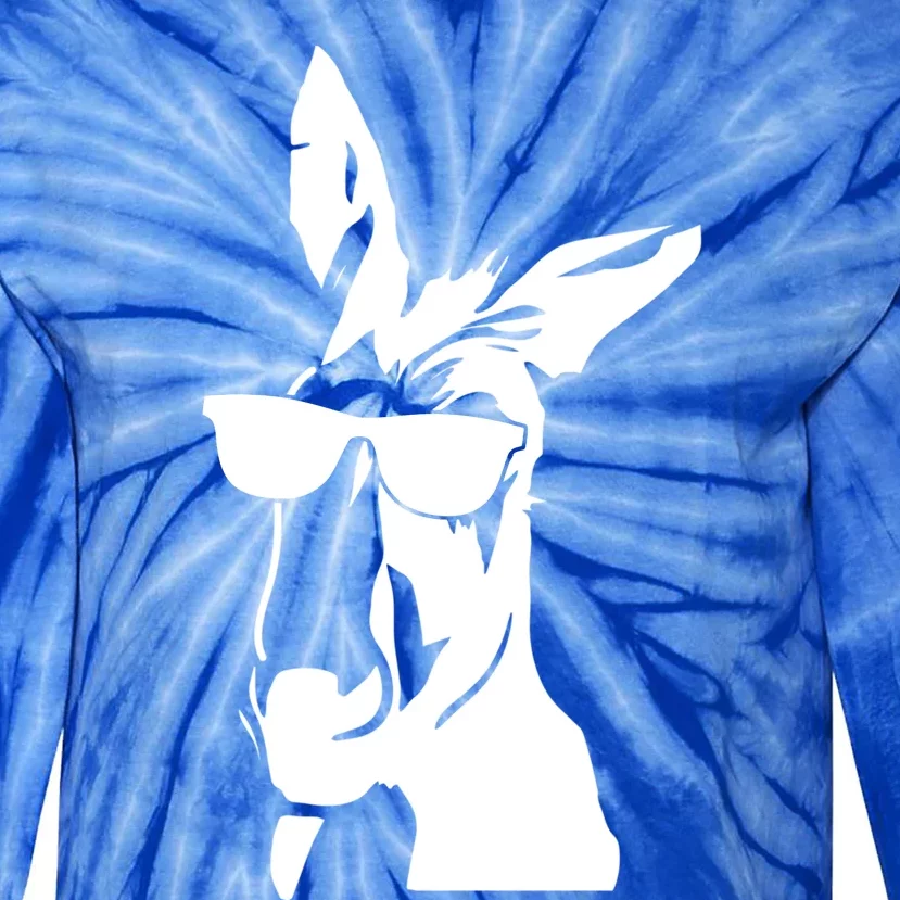 Cool Donkey With Sunglasses For Men Women Kids Boys Girls Gift Tie-Dye Long Sleeve Shirt