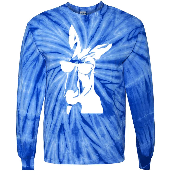 Cool Donkey With Sunglasses For Men Women Kids Boys Girls Gift Tie-Dye Long Sleeve Shirt