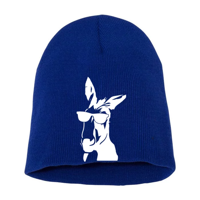 Cool Donkey With Sunglasses For Men Women Kids Boys Girls Gift Short Acrylic Beanie