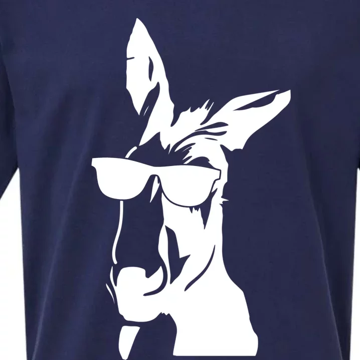 Cool Donkey With Sunglasses For Men Women Kids Boys Girls Gift Sueded Cloud Jersey T-Shirt