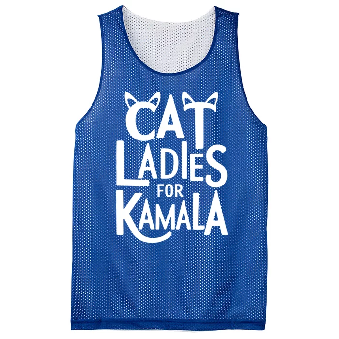 Cat Design With Ears And Tail Cat Ladies For Kamala Gift Mesh Reversible Basketball Jersey Tank