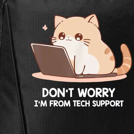 Cat DonT Worry IM From Tech Support City Backpack