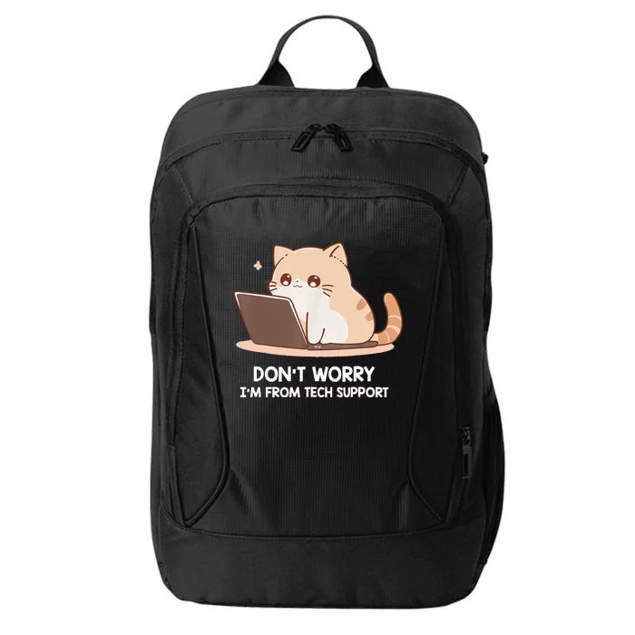 Cat DonT Worry IM From Tech Support City Backpack