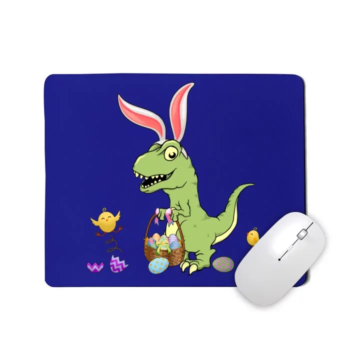 Cute Dinosaur With Easter Basket And Bunny Ears Easter Gift Mousepad