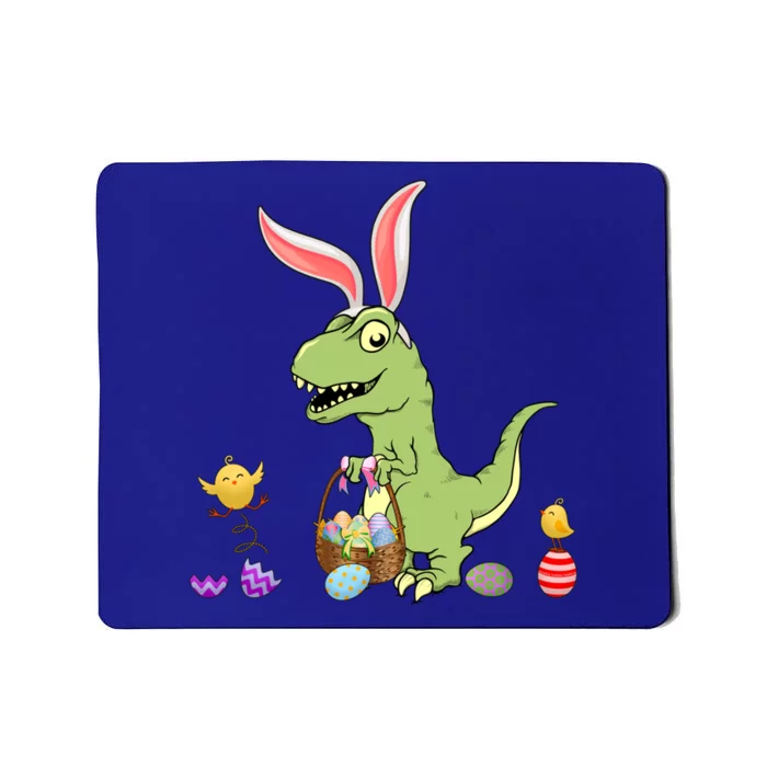 Cute Dinosaur With Easter Basket And Bunny Ears Easter Gift Mousepad