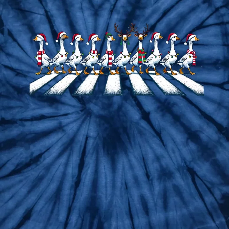 Christmas Ducks Walking Street Xmas Holiday Season Tie-Dye T-Shirt