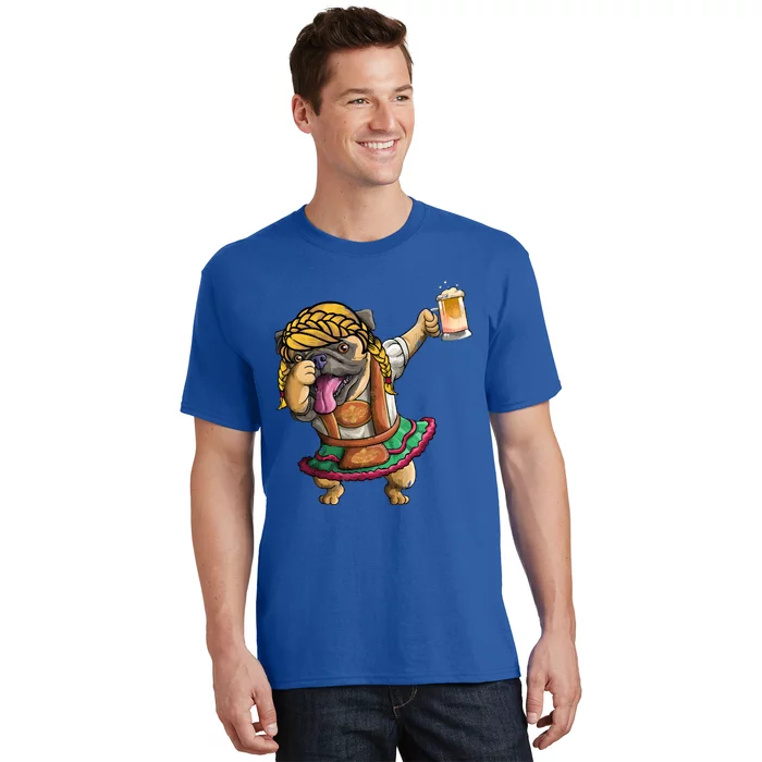 Cool Dabbing With Dog Holding Beer Cup Gift Oktoberfest Gif Gift T-Shirt