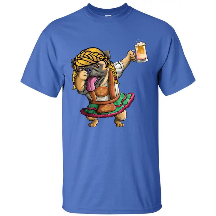 Cool Dabbing With Dog Holding Beer Cup Gift Oktoberfest Gif Gift Tall T-Shirt