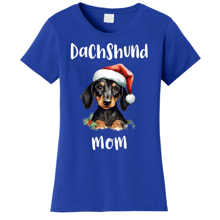 Christmas Dachshund Weenie Mama Vintage Santa Gift Women's T-Shirt