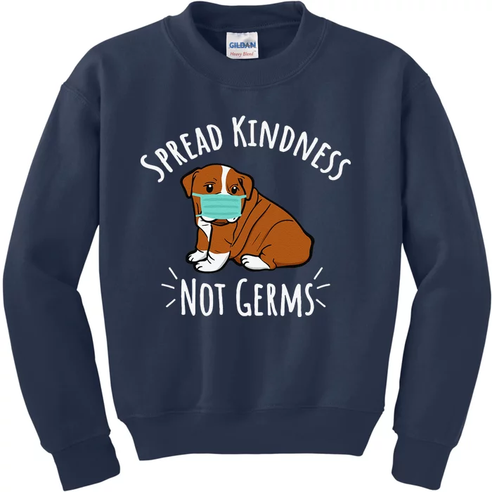 Cute Dog With Face Mask Unity Day Spread Kindness Not Germs Kids Sweatshirt