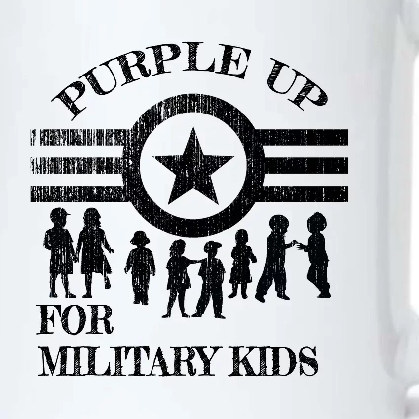 Cool Distressed Wear Purple Military Children Black Color Changing Mug