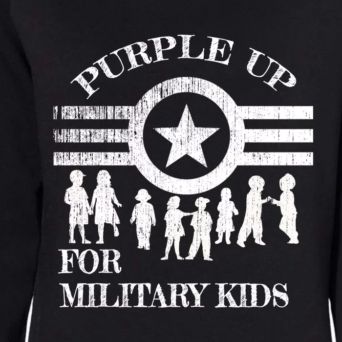 Cool Distressed Wear Purple Military Children Womens California Wash Sweatshirt