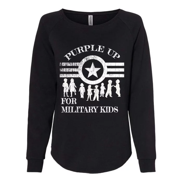 Cool Distressed Wear Purple Military Children Womens California Wash Sweatshirt