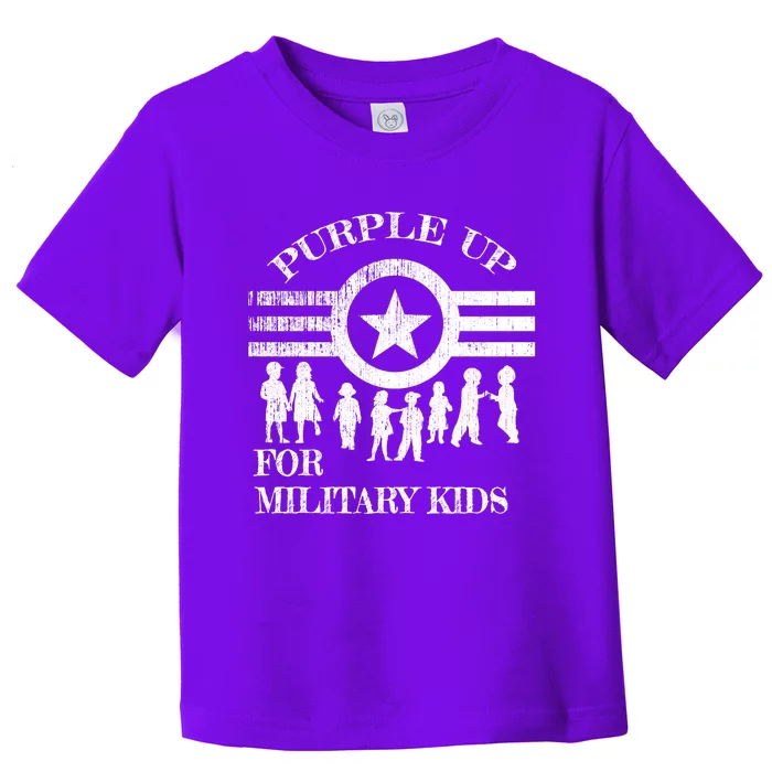 Cool Distressed Wear Purple Military Children Toddler T-Shirt