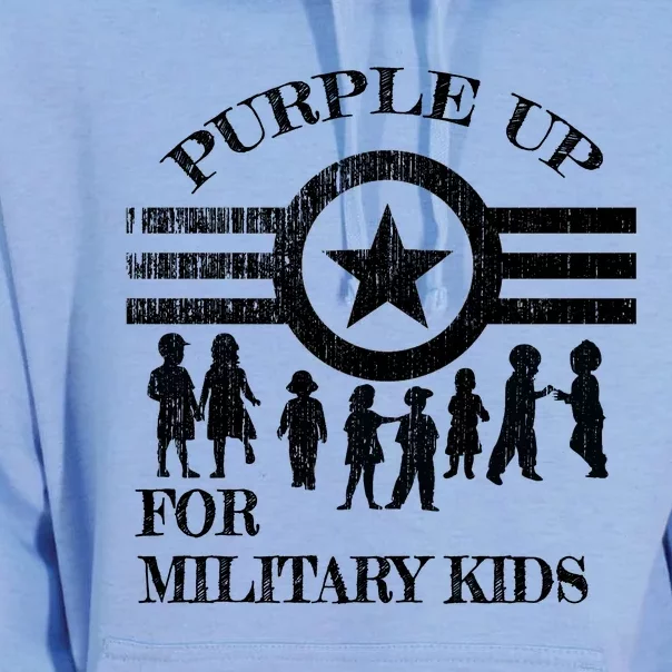 Cool Distressed Wear Purple Military Children Unisex Surf Hoodie