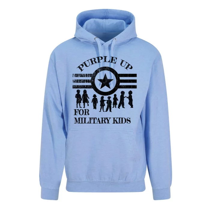 Cool Distressed Wear Purple Military Children Unisex Surf Hoodie