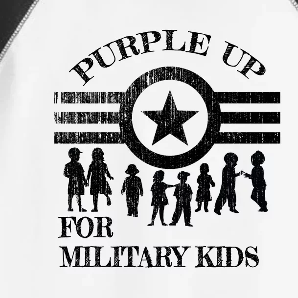 Cool Distressed Wear Purple Military Children Toddler Fine Jersey T-Shirt