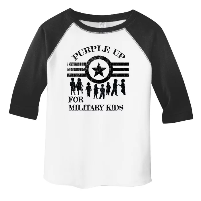 Cool Distressed Wear Purple Military Children Toddler Fine Jersey T-Shirt