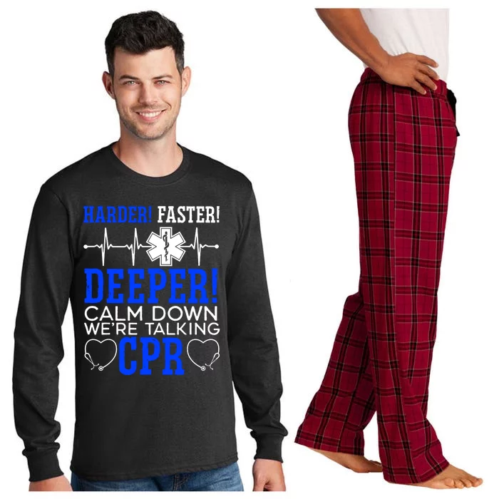 Calm Down WeRe Talking Cpr Long Sleeve Pajama Set