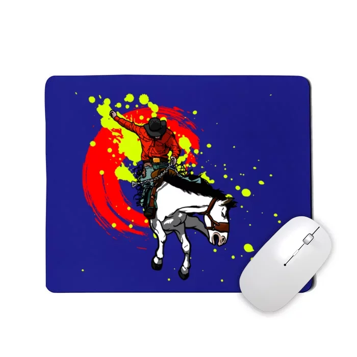 Cow Dance With Horse For Rodeo Lovers Gift Mousepad