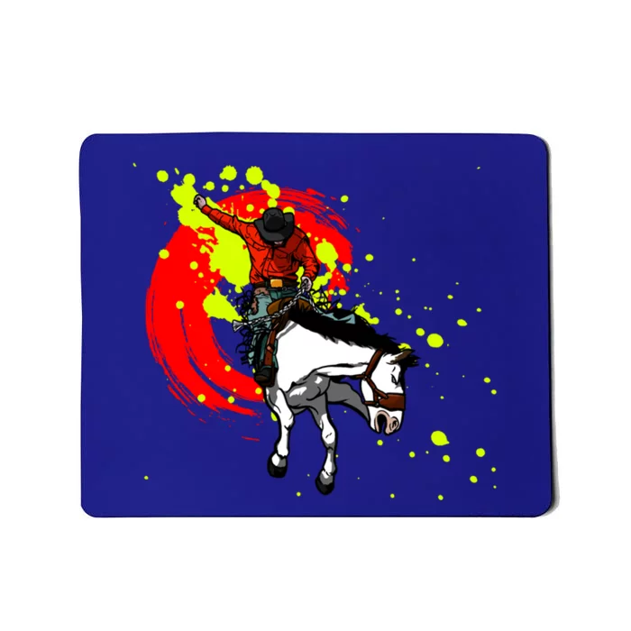 Cow Dance With Horse For Rodeo Lovers Gift Mousepad