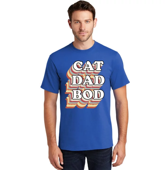 Cat Dad Workout Fitness Gym Funny Gift For Cat Dads Cat Dad Bod Gift Tall T-Shirt