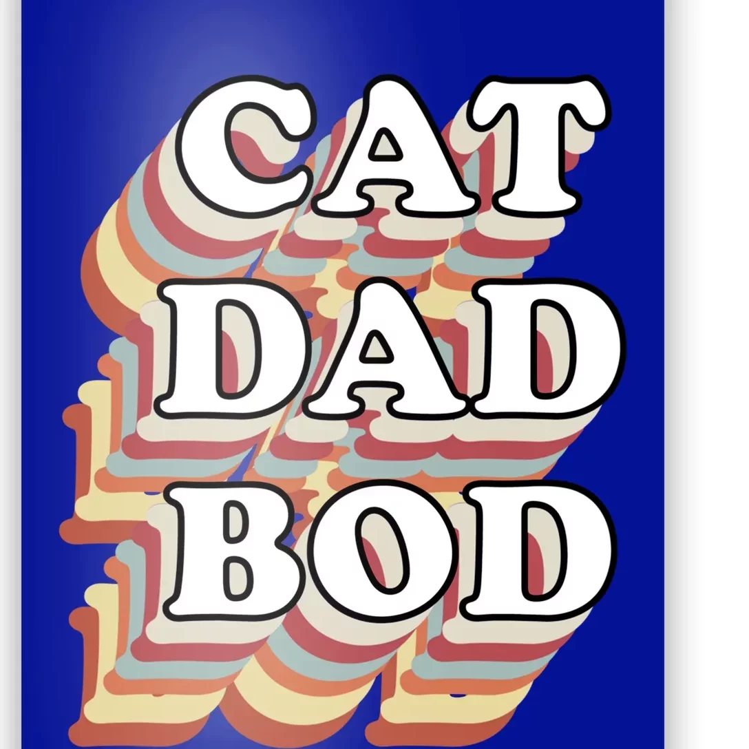 Cat Dad Workout Fitness Gym Funny Gift For Cat Dads Cat Dad Bod Gift Poster