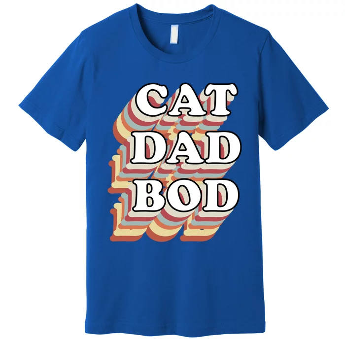 Cat Dad Workout Fitness Gym Funny Gift For Cat Dads Cat Dad Bod Gift Premium T-Shirt