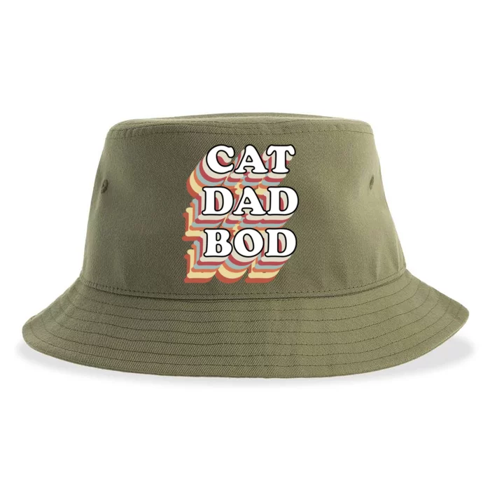 Cat Dad Workout Fitness Gym Funny Gift For Cat Dads Cat Dad Bod Gift Sustainable Bucket Hat