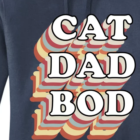 Cat Dad Workout Fitness Gym Funny Gift For Cat Dads Cat Dad Bod Gift Women's Pullover Hoodie