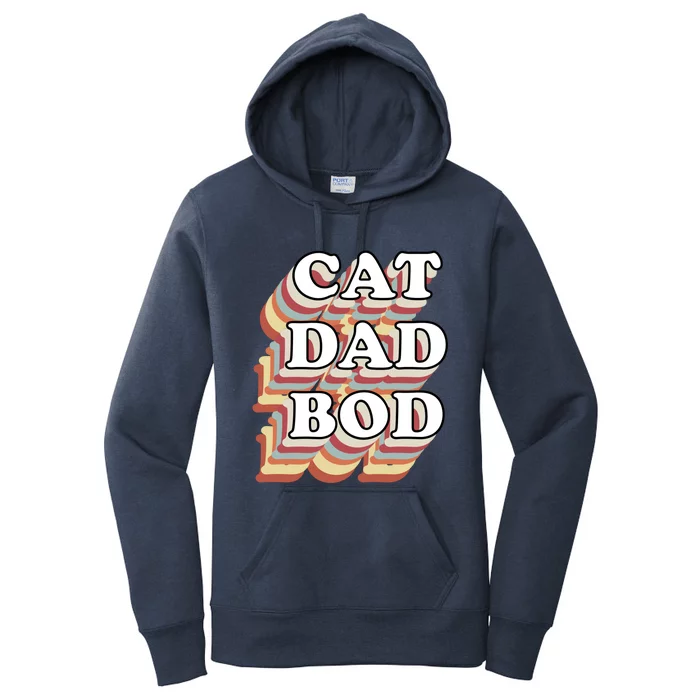 Cat Dad Workout Fitness Gym Funny Gift For Cat Dads Cat Dad Bod Gift Women's Pullover Hoodie