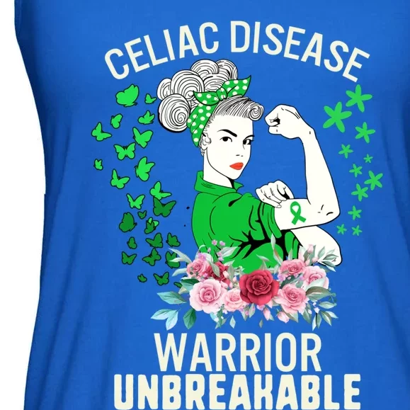 Celiac Disease Warrior Unbreakable Awareness Strong Gift Ladies Essential Flowy Tank