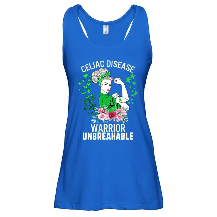 Celiac Disease Warrior Unbreakable Awareness Strong Gift Ladies Essential Flowy Tank